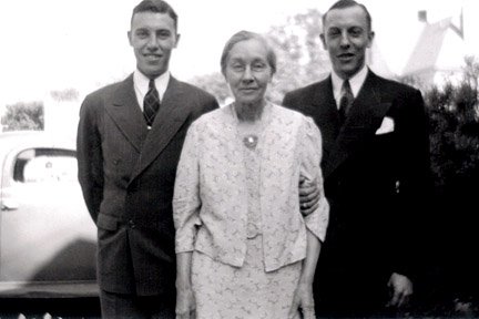 Johanna and her sons Lawrence (L) and Herbert (R).