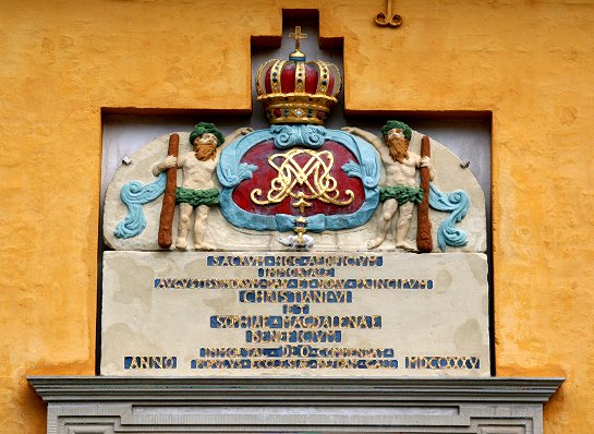 Inscription on the Reformed Church in Fredericia, Denmark